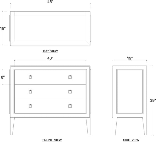 Bramble - Rutland 3 Drawer Dresser - BR-76587 - GreatFurnitureDeal