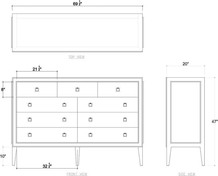 Bramble - Rutland 9 Drawer Dresser - BR-76588 - GreatFurnitureDeal
