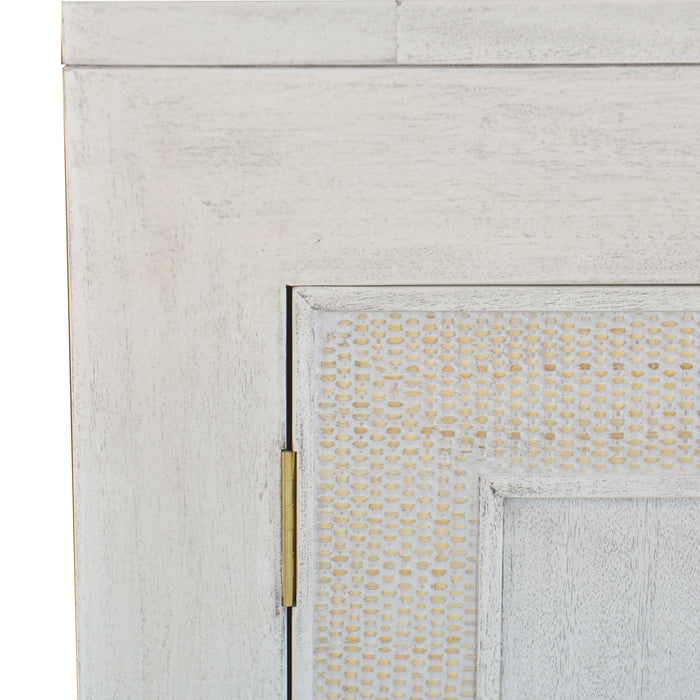 Bramble - Fleet 4 Door Sideboard w/ Rattan - BR-76593 - GreatFurnitureDeal