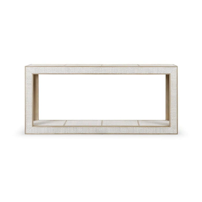 Bramble - Finsbury Console Table in Sandbar w/ White Inset Rattan - 76604SNB-RT01---
