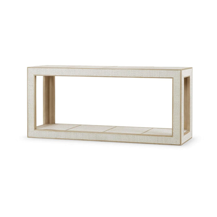 Bramble - Finsbury Console Table in Sandbar w/ White Inset Rattan - 76604SNB-RT01---