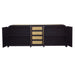 Bramble - Richmond 4 Door Sideboard in Batavia Black, Rattan Natural - US-WS-76607BBA-RNAT--- - GreatFurnitureDeal