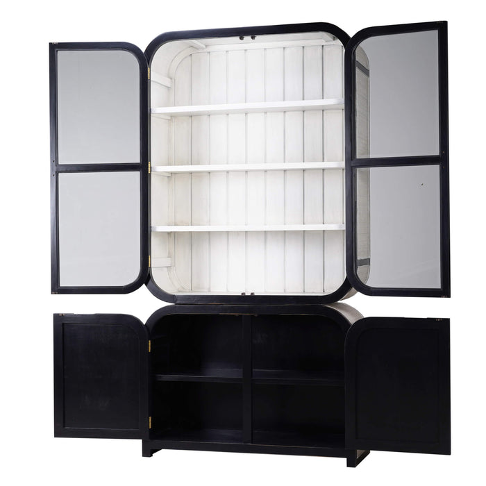 Bramble - Richmond Display Unit in Black Shiny, Off White, Rattan White - US-WS-76611BKS-OFWRT01--
