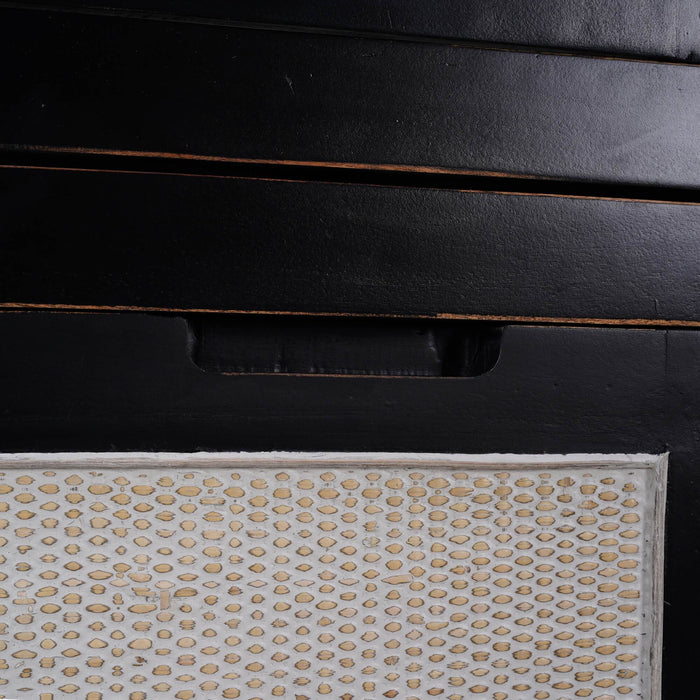 Bramble - Richmond Display Unit in Black Shiny, Off White, Rattan White - US-WS-76611BKS-OFWRT01--