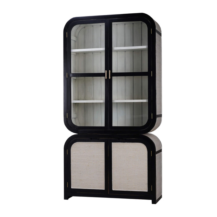 Bramble - Richmond Display Unit in Black Shiny, Off White, Rattan White - US-WS-76611BKS-OFWRT01--