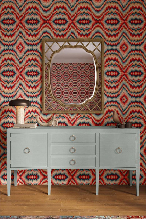 Bramble - Westminster Concave Sideboard Wrapped in Pale Blue Linen - 76614FPBE-----