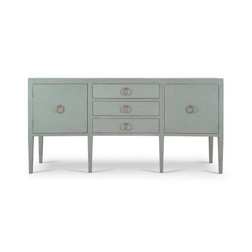 Bramble - Westminster Concave Sideboard Wrapped in Pale Blue Linen - 76614FPBE----- - GreatFurnitureDeal