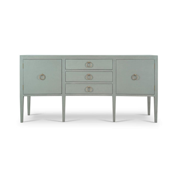 Bramble - Westminster Concave Sideboard Wrapped in Pale Blue Linen - 76614FPBE-----