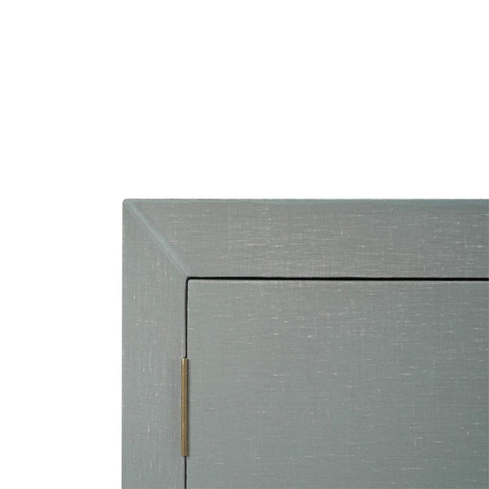 Bramble - Westminster Concave Sideboard Wrapped in Pale Blue Linen - 76614FPBE-----