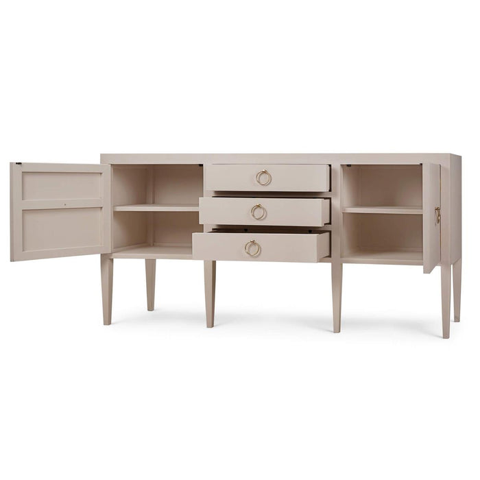 Bramble - Westminster Concave Sideboard Wrapped in Putty Linen - 76614FPUT-----