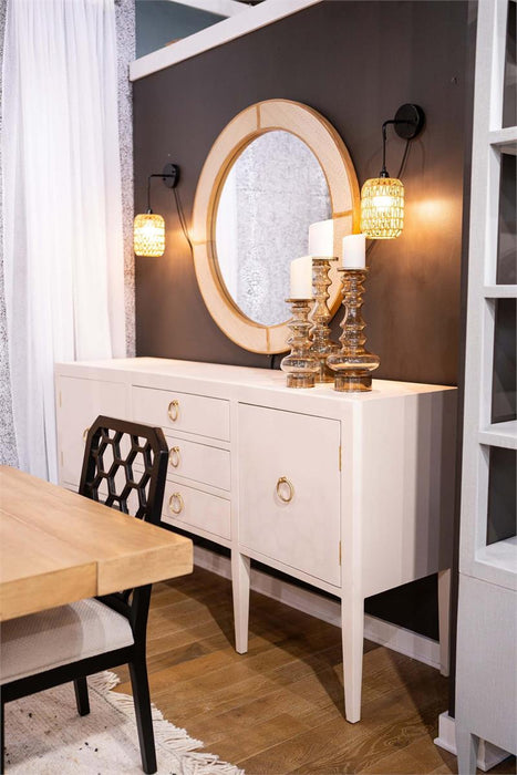 Bramble - Westminster Concave Sideboard Wrapped in Putty Linen - 76614FPUT-----