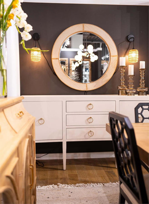 Bramble - Westminster Concave Sideboard Wrapped in Putty Linen - 76614FPUT-----