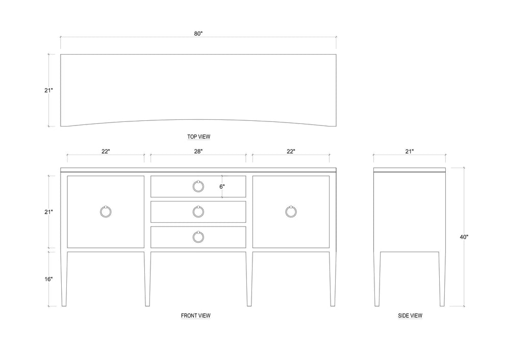 Bramble - Westminster Concave Sideboard - BR-76618 - GreatFurnitureDeal