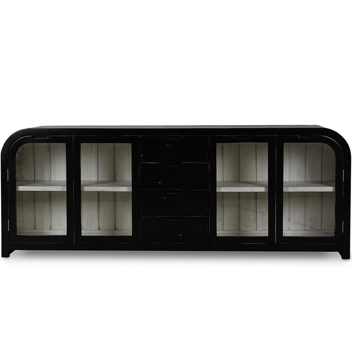 Bramble - Richmond 4 Door Sideboard w/ Glass - BR-76624 - GreatFurnitureDeal