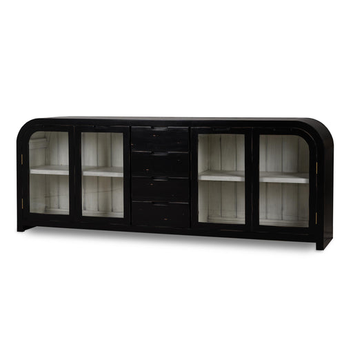 Bramble - Richmond 4 Door Sideboard w/ Glass - BR-76624 - GreatFurnitureDeal