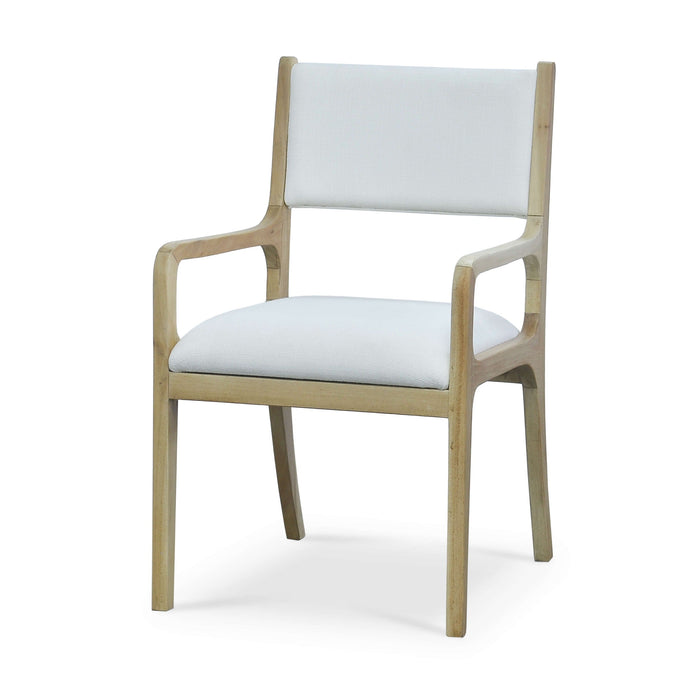 Bramble - Norfolk Dining Chair In Fruitwood w/ Arctic White Performance Fabric - 76626FRWSF204---- - GreatFurnitureDeal