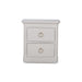 Bramble - Claremont Linen Wrapped Bedside Cabinet In Dove White - 76628FDOW----- - GreatFurnitureDeal