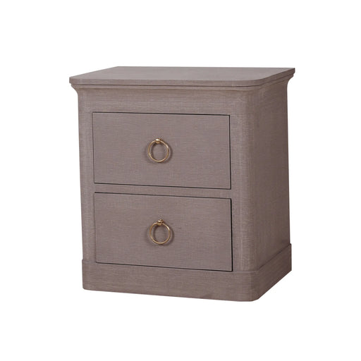 Bramble - Claremont Linen Wrapped Bedside Cabinet - US-WS-76628FSEL----- - GreatFurnitureDeal
