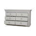 Bramble - Claremont 6 Drawer Linen Wrapped Dresser - BR-76630 - GreatFurnitureDeal