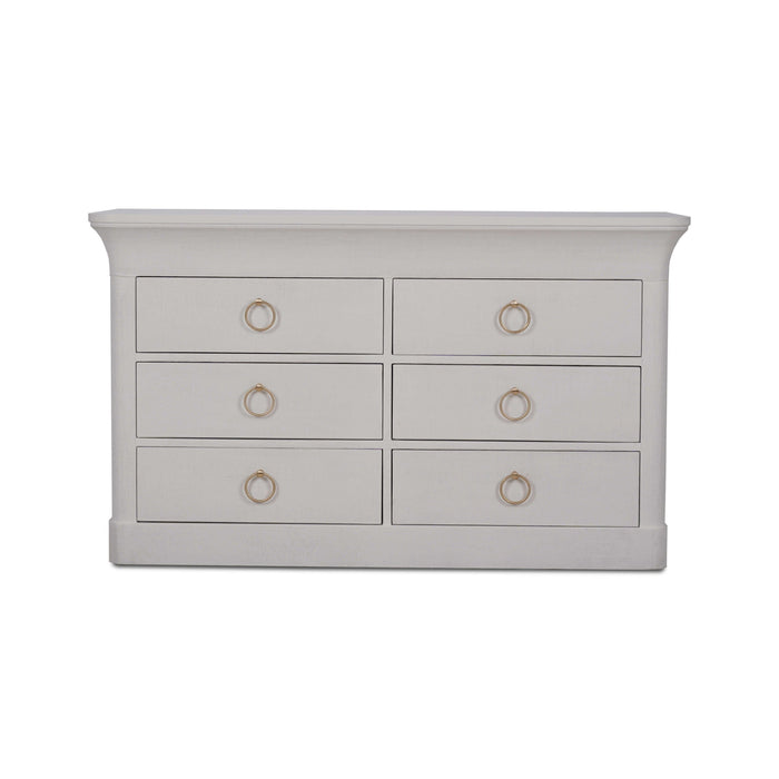 Bramble - Claremont 6 Drawer Linen Wrapped Dresser - BR-76630 - GreatFurnitureDeal