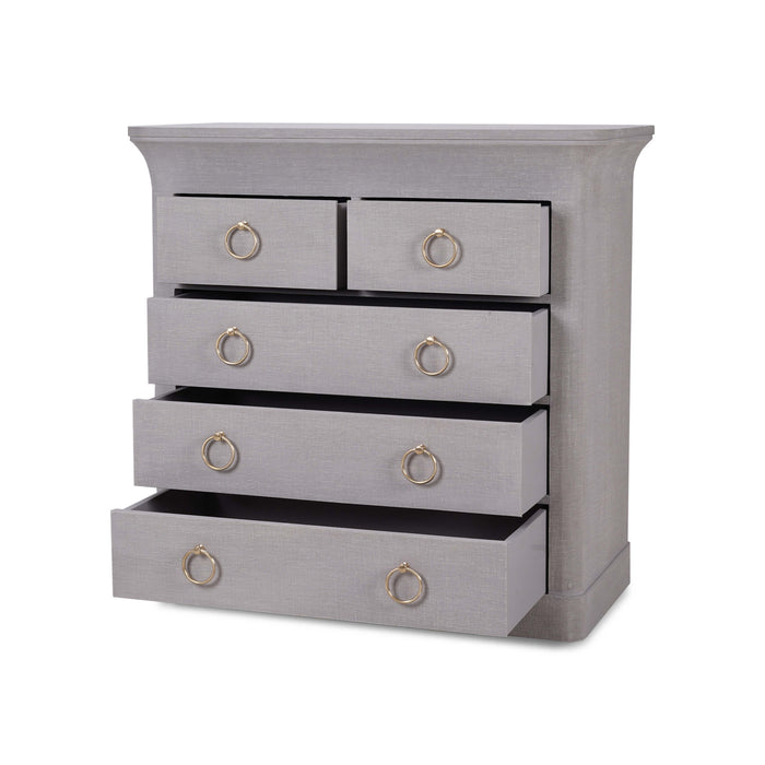 Bramble - Claremont 5 Drawer Linen Wrapped Dresser - BR-76632 - GreatFurnitureDeal