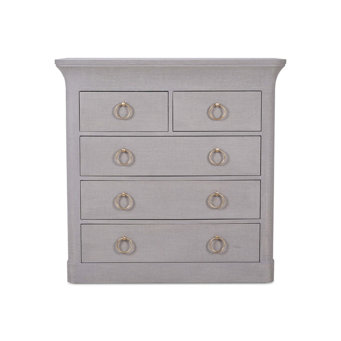 Bramble - Claremont 5 Drawer Linen Wrapped Dresser - BR-76632 - GreatFurnitureDeal