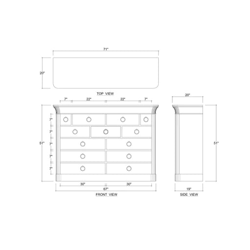 Bramble - Large Claremont Linen Wrapped Dresser - BR-76634 - GreatFurnitureDeal