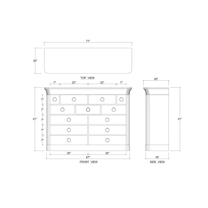 Bramble - Large Claremont Linen Wrapped Dresser - BR-76634 - GreatFurnitureDeal