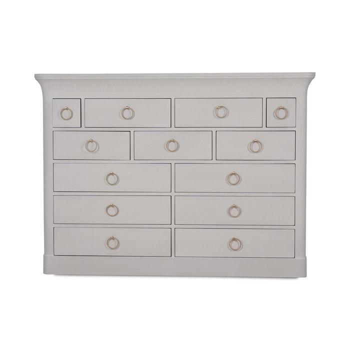 Bramble - Claremont Large Linen Wrapped Dresser in Dove White - BR-76634FDOW----- - GreatFurnitureDeal