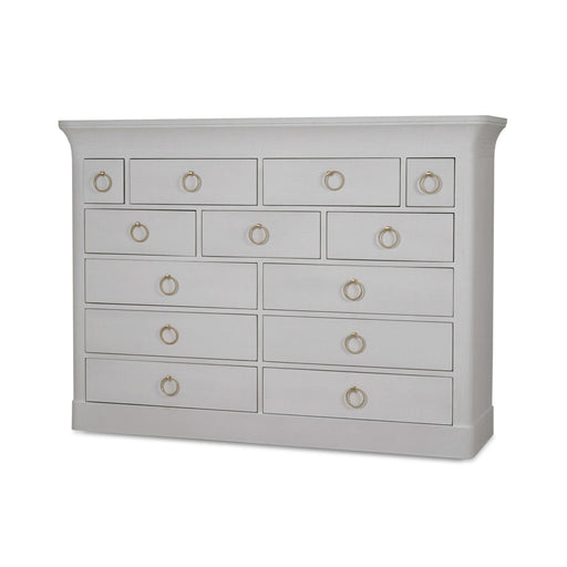 Bramble - Claremont Large Linen Wrapped Dresser in Dove White - BR-76634FDOW----- - GreatFurnitureDeal