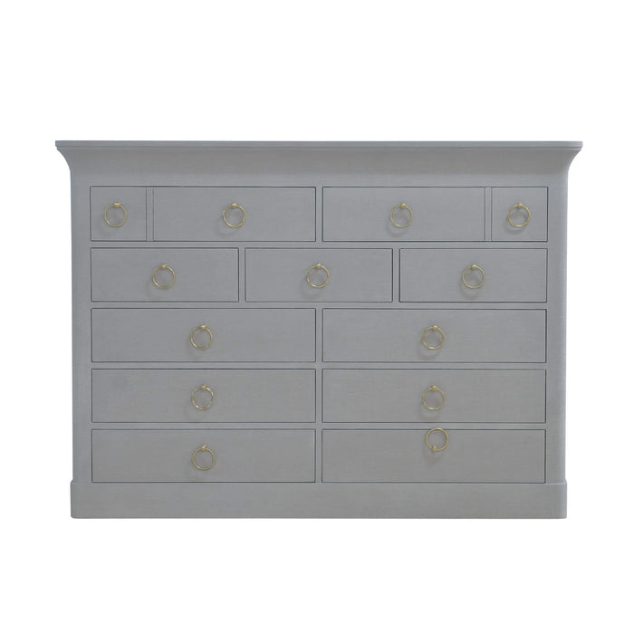 linen wrapped dresser Bramble - Large Claremont Linen Wrapped Dresser in Linen Pearl Grey
