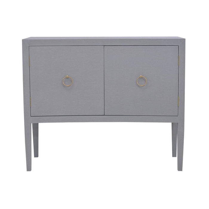 Bramble - Westminster Linen Wrapped Concave 2 Door Sideboard in Linen Pale Blue - US-WS-76639FPBE-----