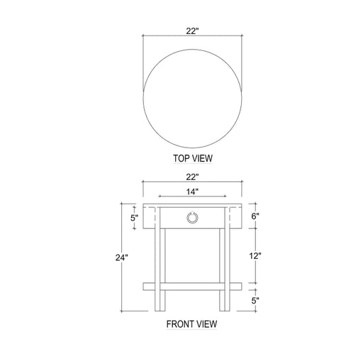 Bramble - Milan Linen Wrapped Side Table in Putty - 76641FPUT----- - GreatFurnitureDeal