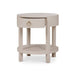 Bramble - Milan Linen Wrapped Side Table in Putty - 76641FPUT----- - GreatFurnitureDeal