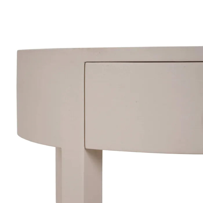 Bramble - Milan Linen Wrapped Side Table in Putty - 76641FPUT----- - GreatFurnitureDeal