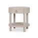 Bramble - Milan Linen Wrapped Side Table in Putty - 76641FPUT----- - GreatFurnitureDeal