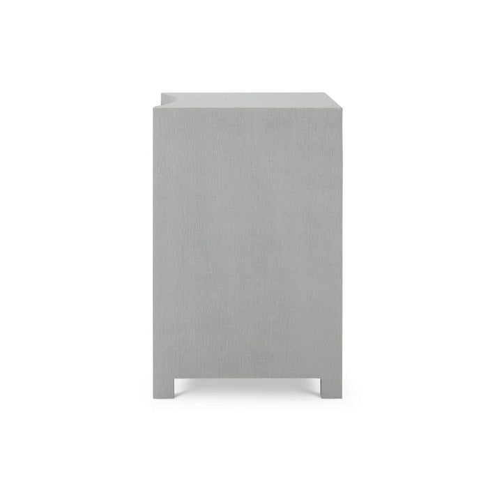 Bramble - Mornington Open Shelf Bedside Table Linen Wrapped in Pale Blue - 76642FPBE-----
