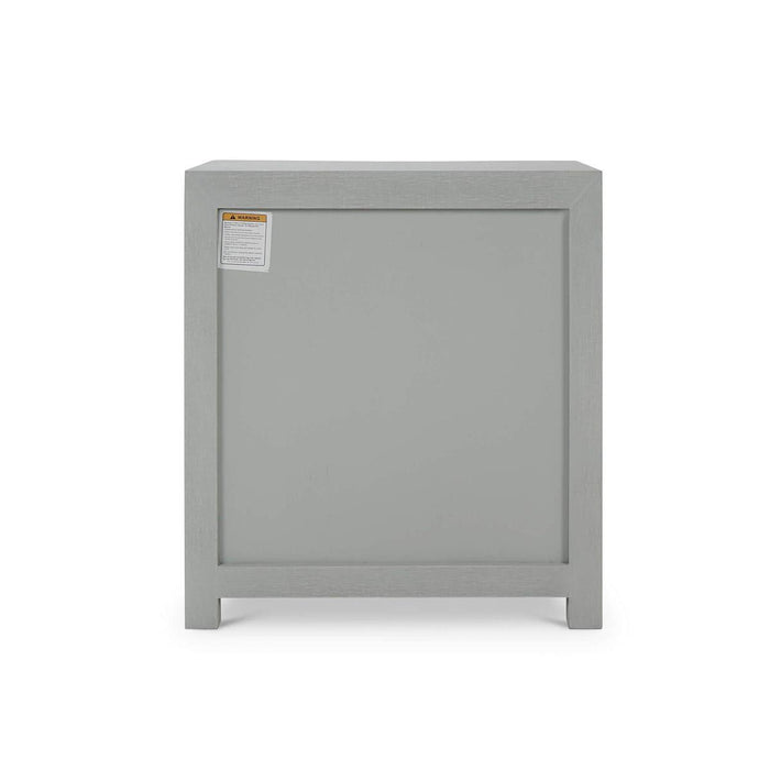 Bramble - Mornington Open Shelf Bedside Table Linen Wrapped in Pale Blue - 76642FPBE-----