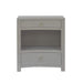 Bramble - Mornington Open Shelf Linen Wrapped Bedside in Linen Sand - US-WS-76642FSND----- - GreatFurnitureDeal