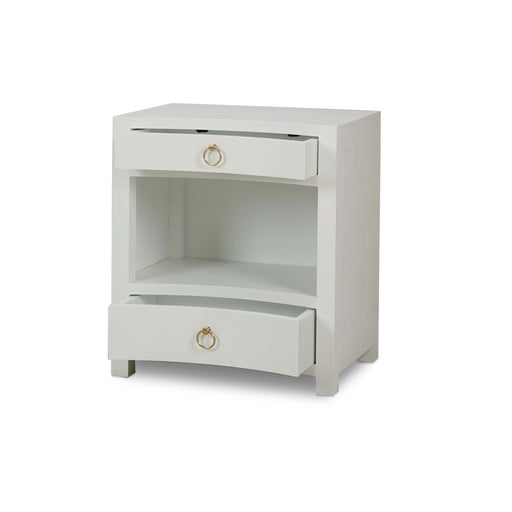 Bramble - Mornington Linen Wrapped Nightstand in Linen True White - BR-76642FTRW----- - GreatFurnitureDeal