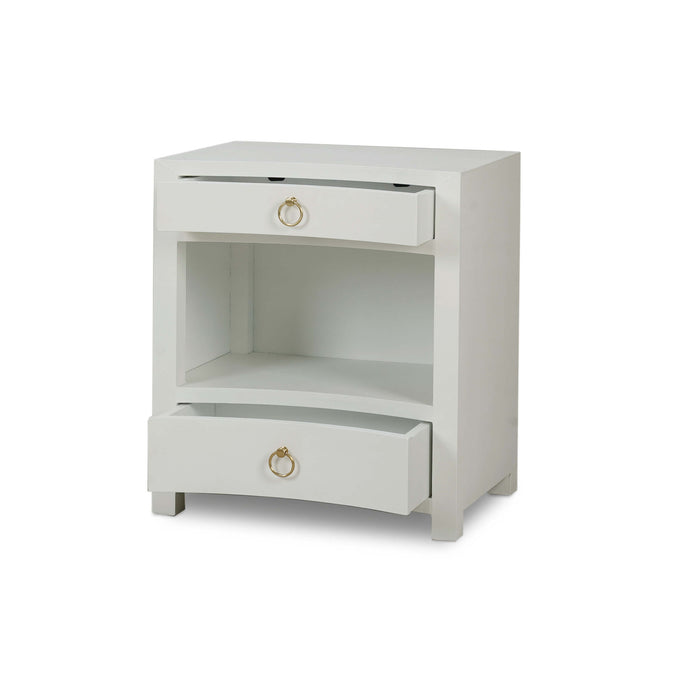Bramble - Mornington Linen Wrapped Nightstand in Linen True White - 76642FTRW----- - GreatFurnitureDeal
