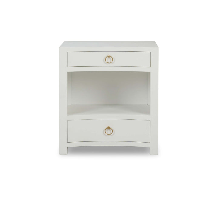 Bramble - Mornington Linen Wrapped Nightstand in Linen True White - 76642FTRW----- - GreatFurnitureDeal