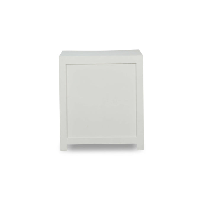 Bramble - Mornington Linen Wrapped Nightstand in Linen True White - 76642FTRW----- - GreatFurnitureDeal