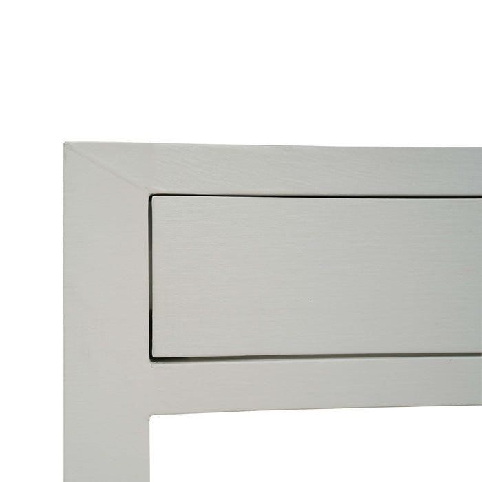 Bramble - Mornington Linen Wrapped Nightstand in Linen True White - 76642FTRW----- - GreatFurnitureDeal