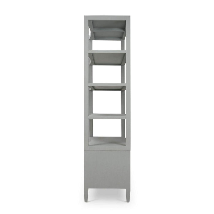 Bramble - Westminster Concave Shelving Unit Linen Wrapped in Pale Blue - 76647FPBE-----