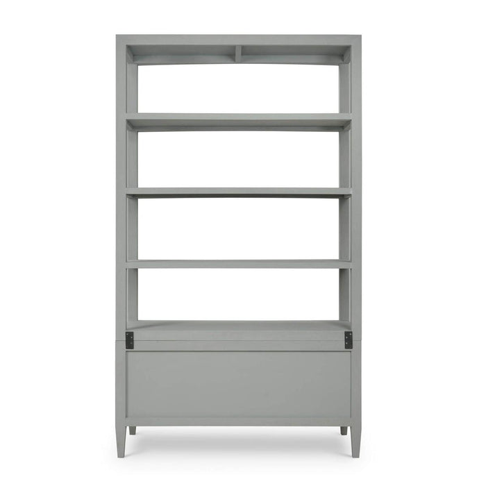 Bramble - Westminster Concave Shelving Unit Linen Wrapped in Pale Blue - 76647FPBE-----