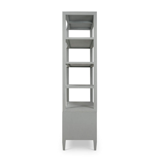 Bramble - Westminster Concave Shelving Unit Linen Wrapped in Pale Blue - 76647FPBE----- - GreatFurnitureDeal