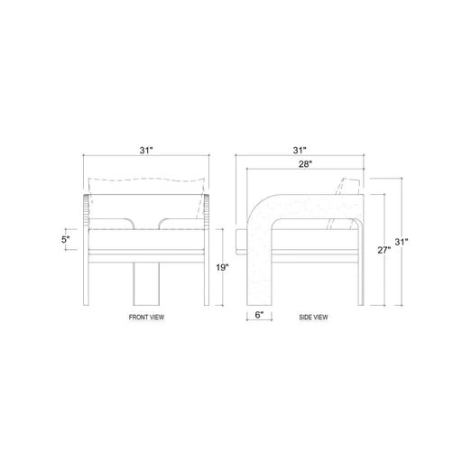 Bramble - Momo Linen Wrapped Club Chair - BR-76650 - GreatFurnitureDeal