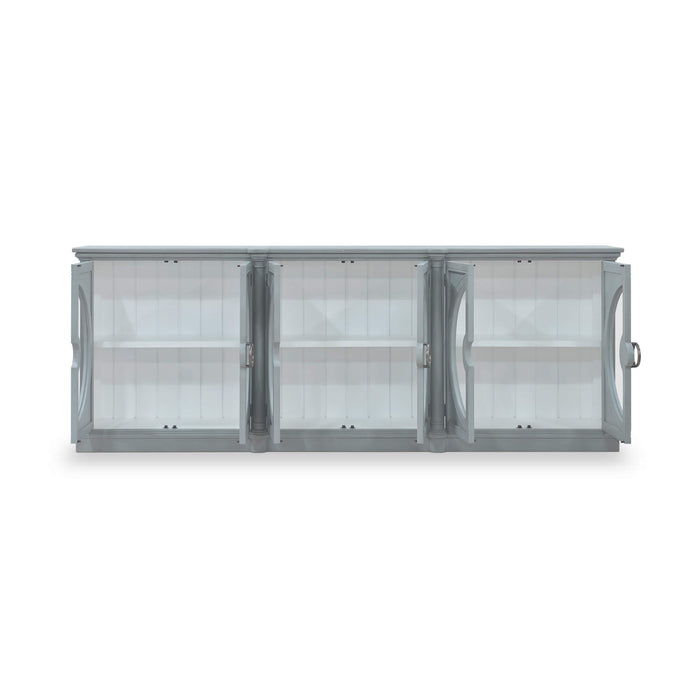 Bramble - Pimlico 6 Door Sideboard in Grey Charleston w/ True White Interior - 76666GCH-TRW--- - GreatFurnitureDeal