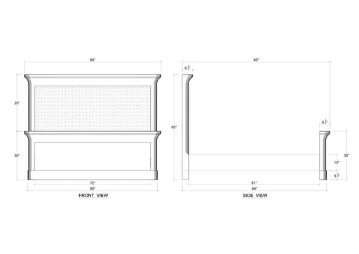 Bramble - Claremont Linen Wrapped Bed Queen - BR-76722 - GreatFurnitureDeal